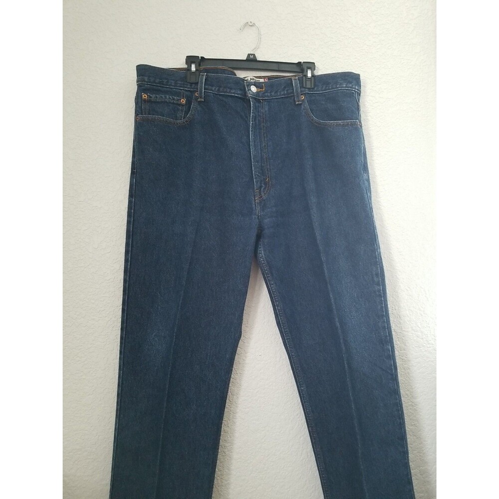 LEVI'S 505 Regular Fit Straight Leg Jeans Dark Wash Men's Size 42 X 30 Used